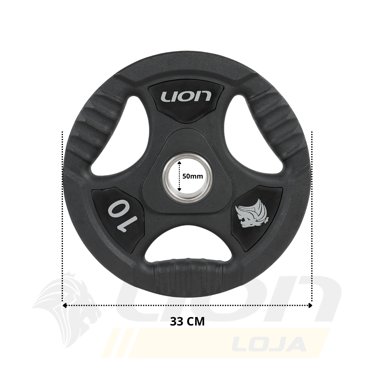 Anilha Lion Furo Olímpico 10kg