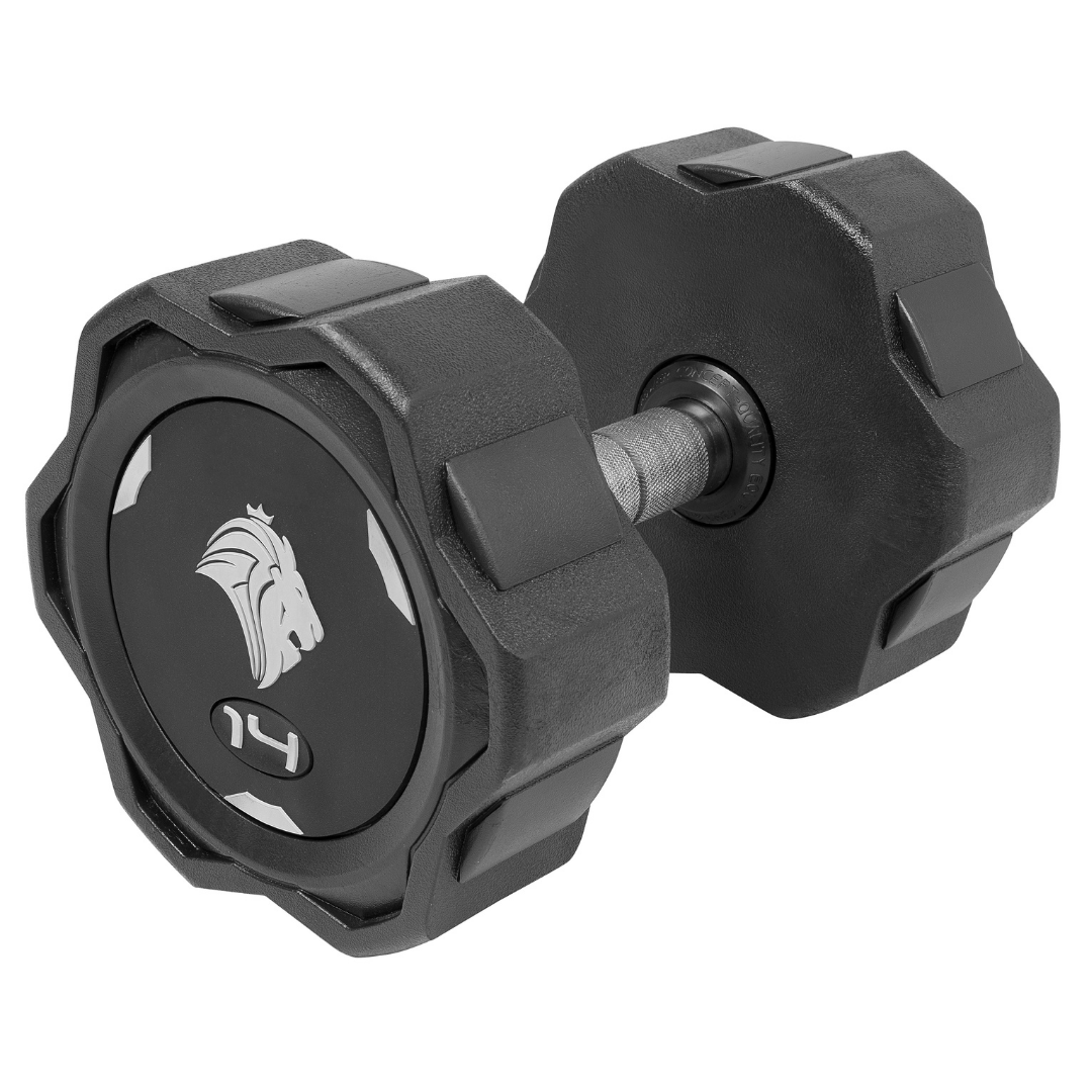 Par de Dumbbells 14kg Lion Monobloco Injetado