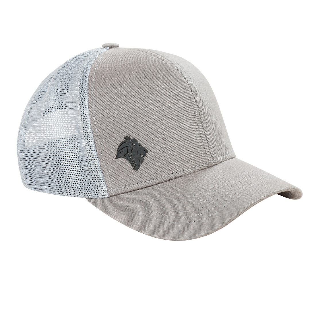 Boné Lion Aba Curva Trucker Esporte Cinza Unissex