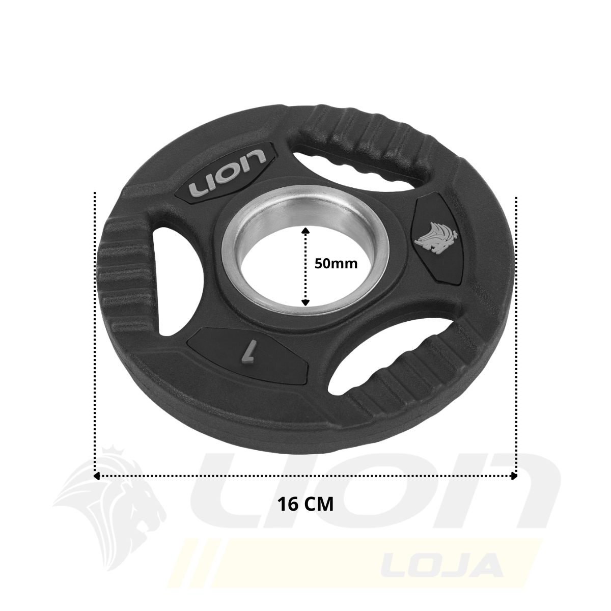 Anilha Lion Furo Olímpico 1 kg