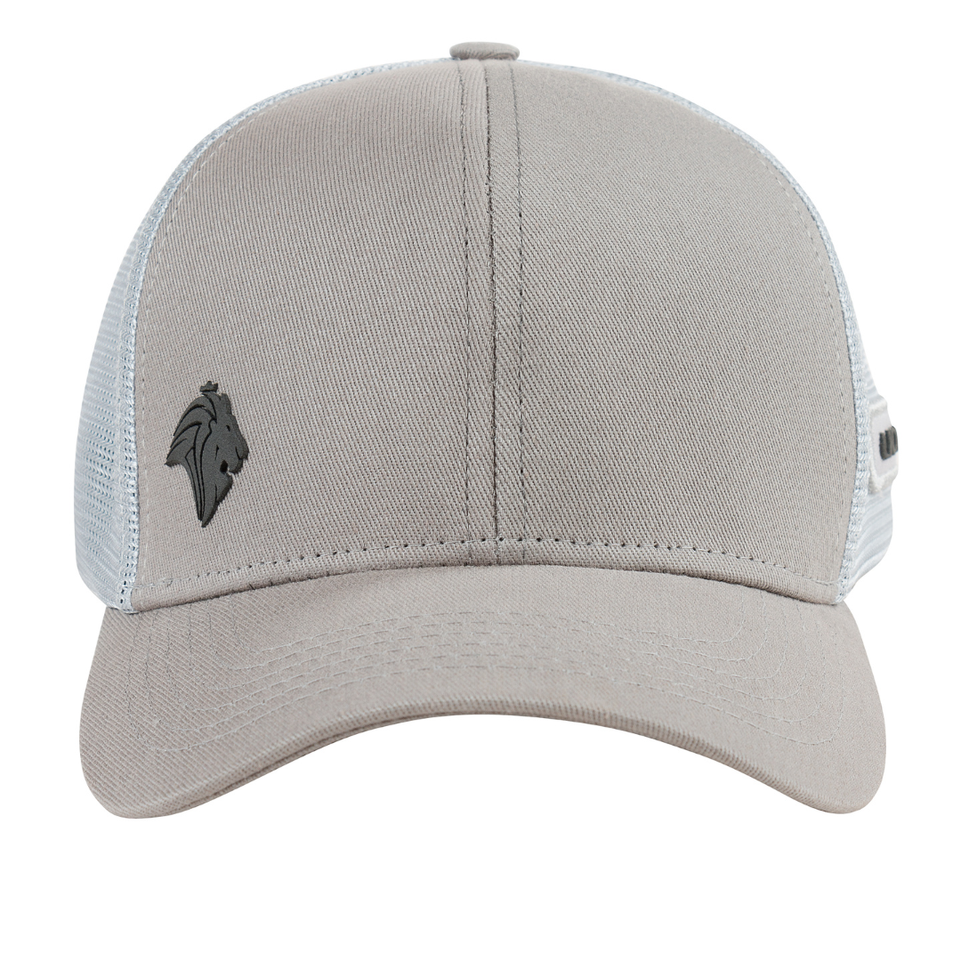 Boné Lion Aba Curva Trucker Esporte Cinza Unissex