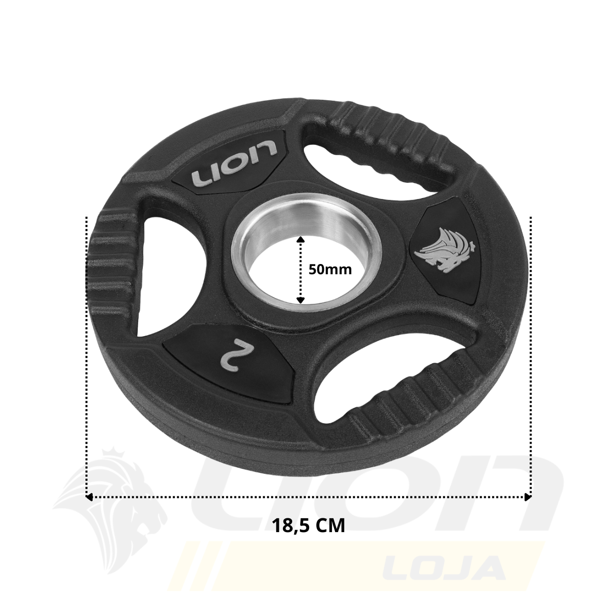 Anilha Lion Furo Olímpico 2 kg