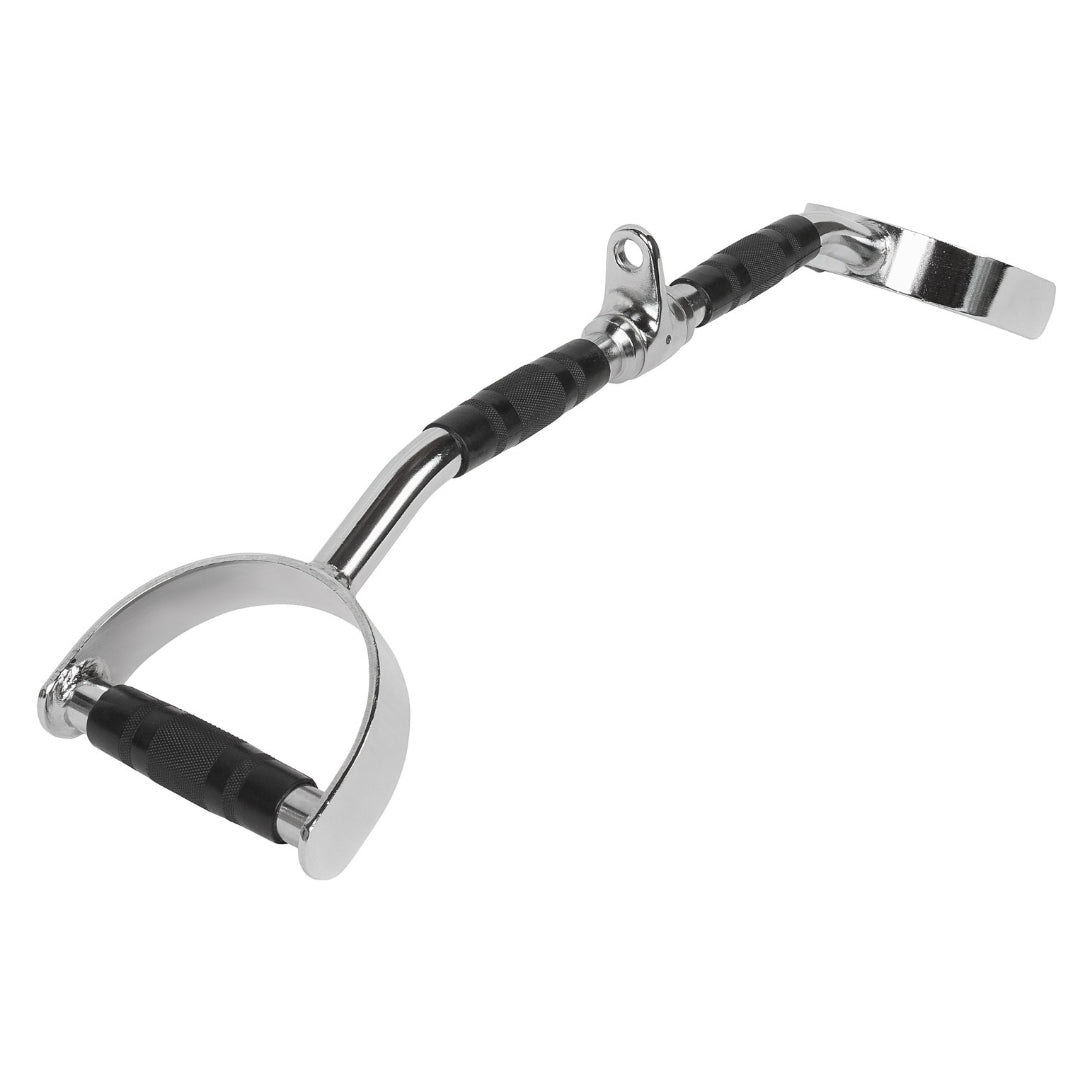 Puxador Pulley com Estribo 66 cm Pegada Emborrachada Cromada