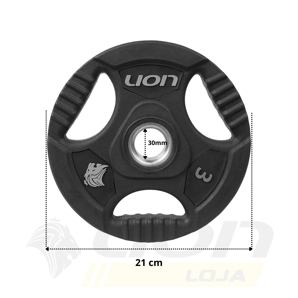 Anilha Lion Furo Padrão Standart 3 kg