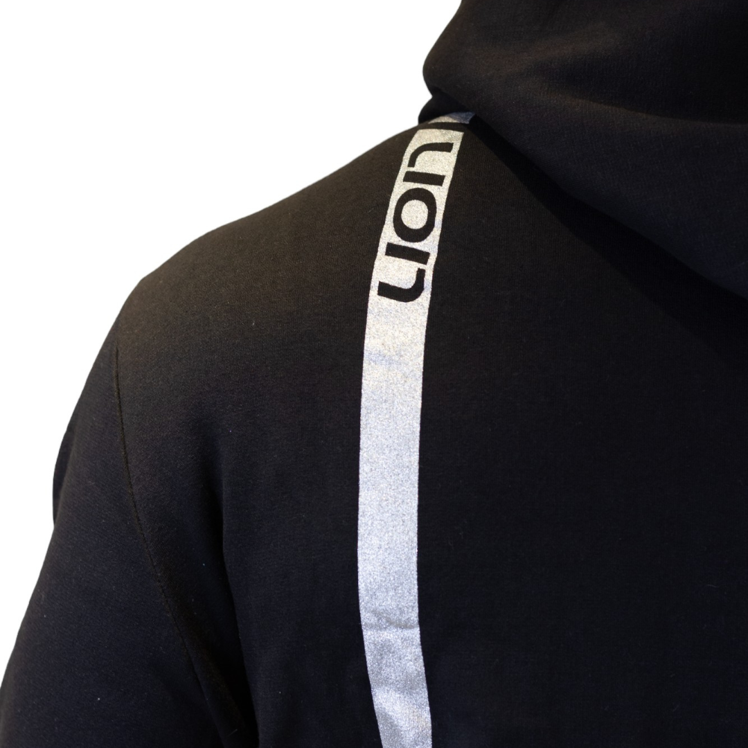 Moletom Lion Unissex com Zíper e Capuz Preto