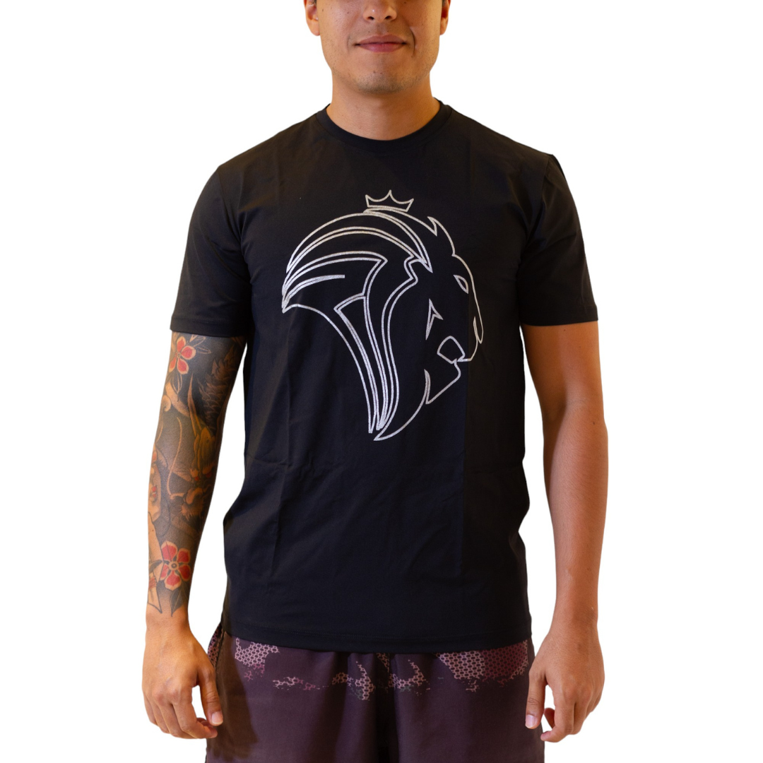 Camiseta Lion Brand Masculina em Dry Fit Estampa Branca