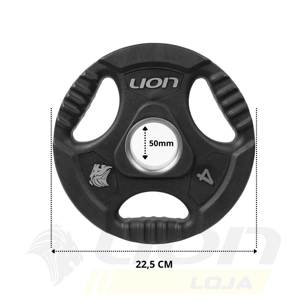 Anilha Lion Furo Olímpico 4 kg