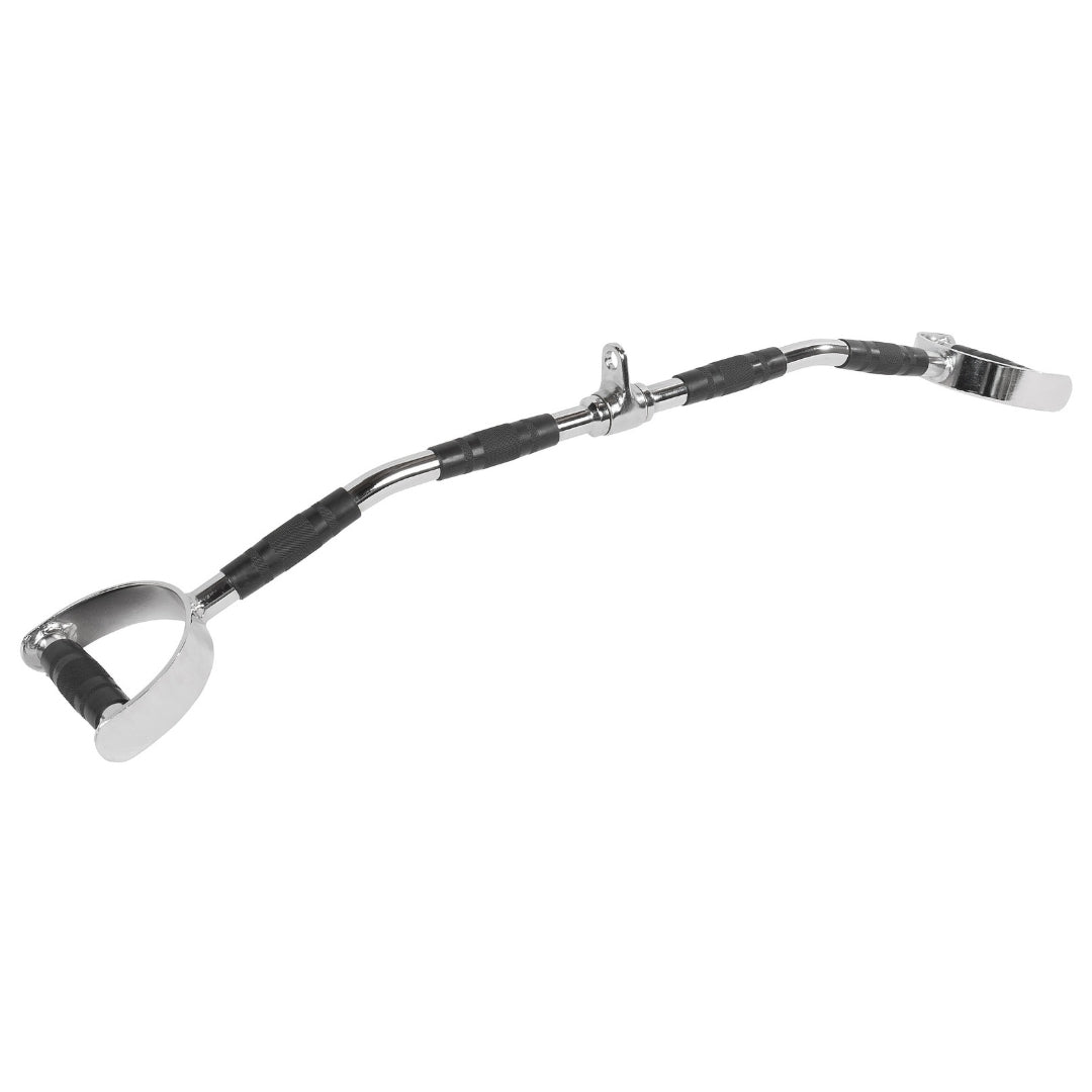 Puxador Pulley com Estribo 98,5 cm Pegada Emborrachada Cromada