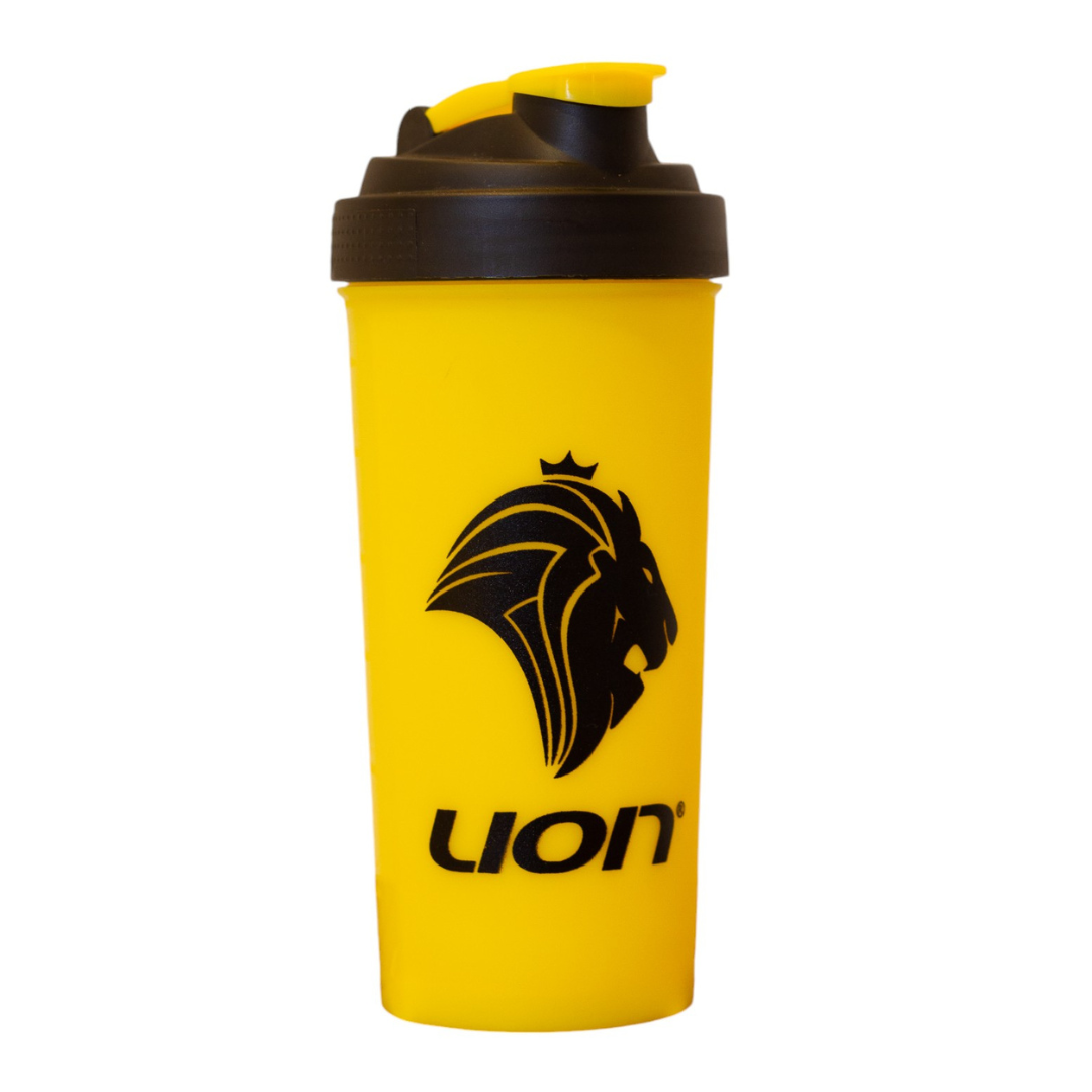 Coqueteleira Lion 500ml Para Suplementos Amarela