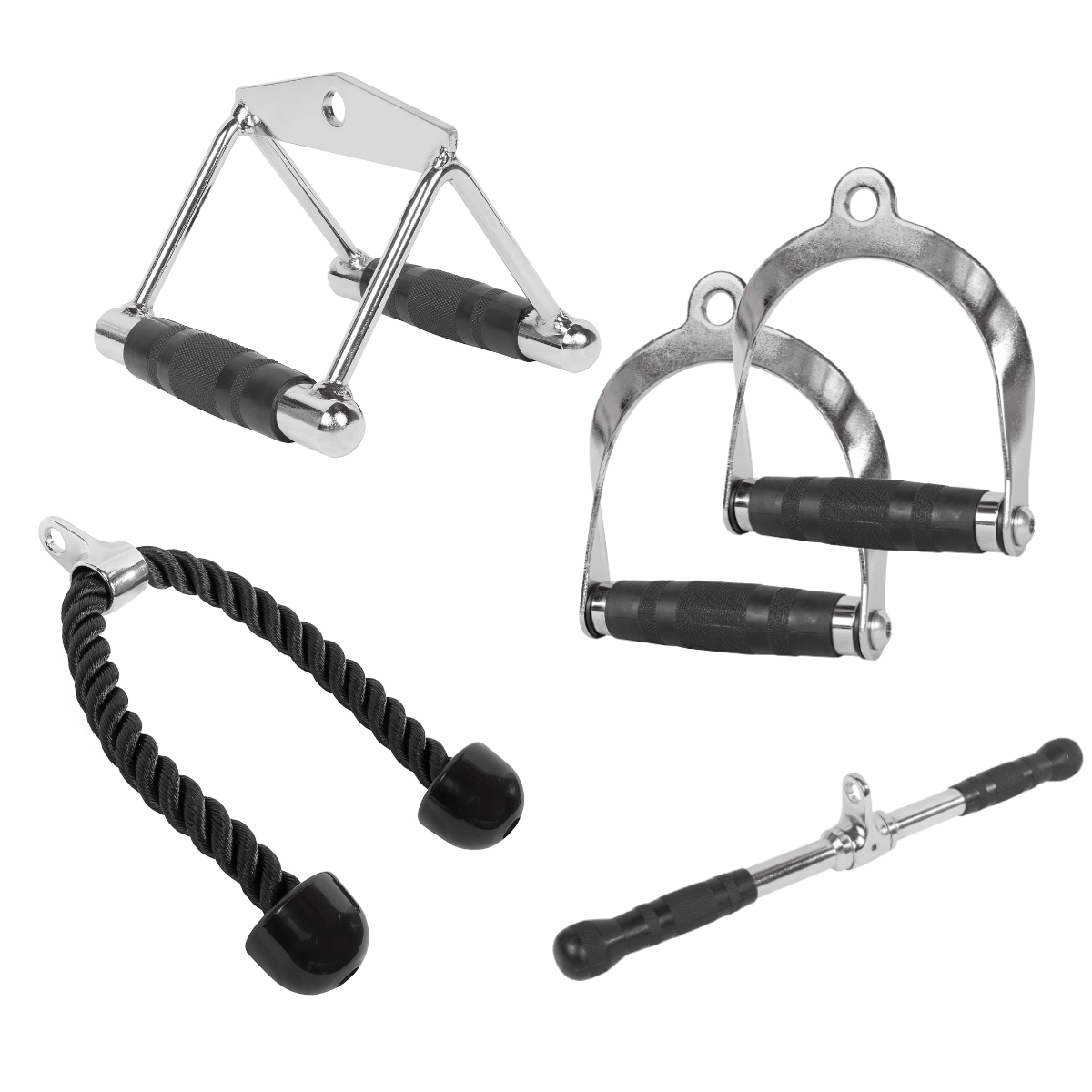 Kit Puxadores Musculação Crossover Profisisonal 5 peças Alta Performance