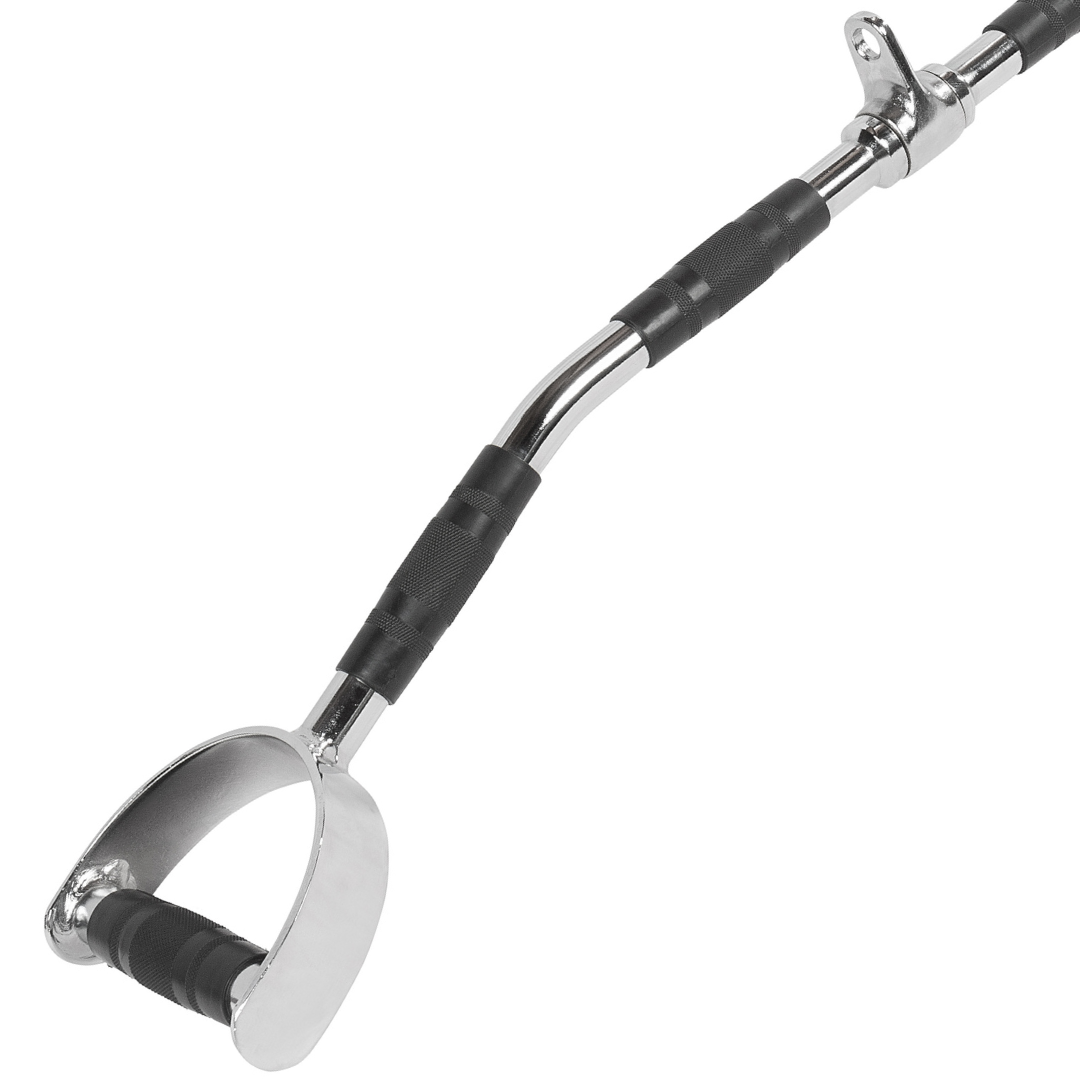 Puxador Pulley com Estribo 98,5 cm Pegada Emborrachada Cromada