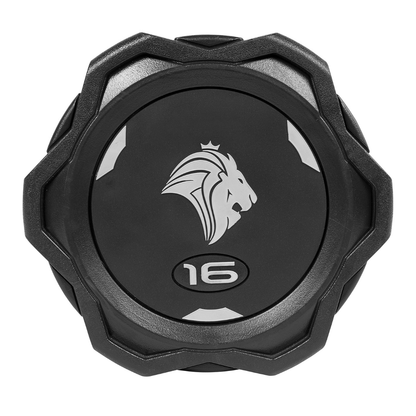 Par de Dumbbells 16kg Lion Monobloco Injetado