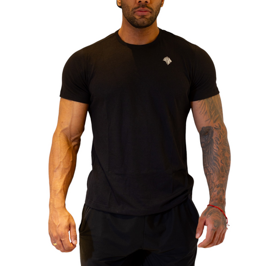 Camiseta Lion Masculina Malha Esportiva Preta