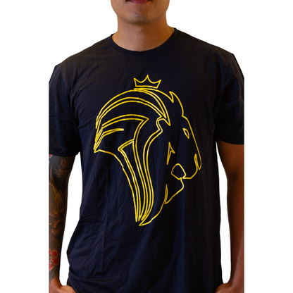 Camiseta Lion Brand Masculina DryFit Estampa Amarela