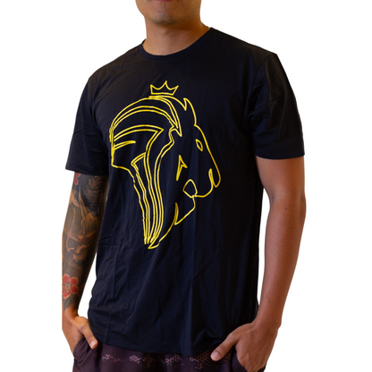 Camiseta Lion Brand Masculina DryFit Estampa Amarela