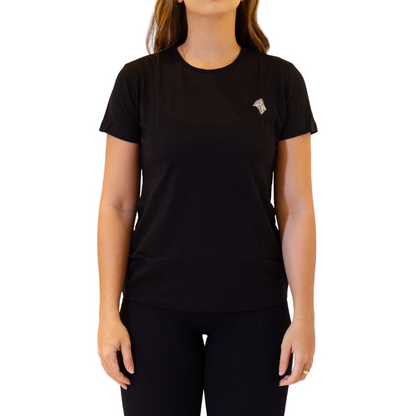 Camiseta Lion Feminina Malha Esportiva Preta