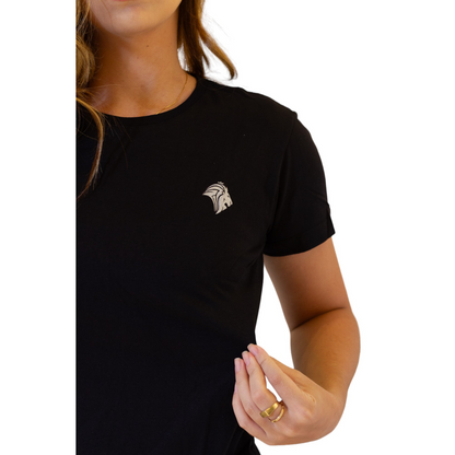 Camiseta Lion Feminina Malha Esportiva Preta