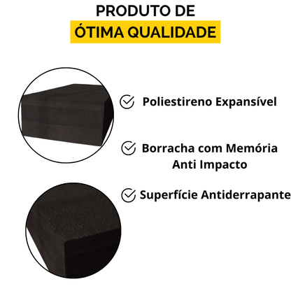 Step EVA 60x28x14 Antiderrapante Profissional Academia Preto