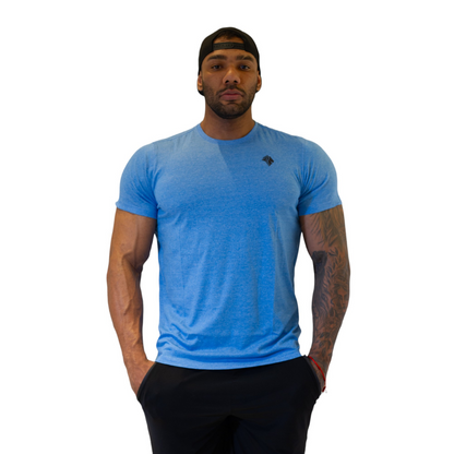 Camiseta Lion Masculina Malha Esportiva Azul