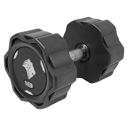 Par de Dumbbells 18kg Lion Monobloco Injetado